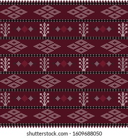 Batak ethnic seamless pattern with motif ulos. creative design cloth pattern. Tribal ethnic ornament seamless pattern. Colorful vector illustration. Ethnic motif for textile
