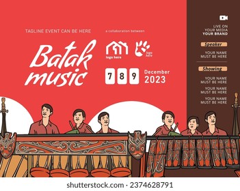 Batak North Sumatera Indonesia Culture Illustration design idea