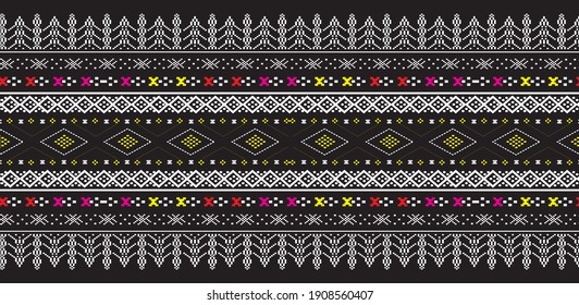 Batak traditional cloth with colorful motifs. Batak is one in North Sumatra, Indonesia