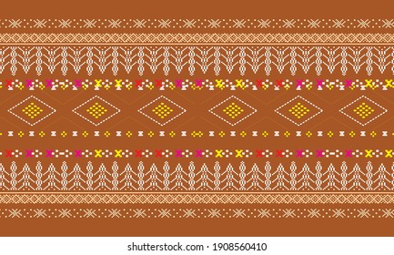 Batak traditional cloth with colorful motifs. Batak is one in North Sumatra, Indonesia