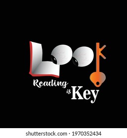 batam, indonesia. A key creative logo of knowledge is reading