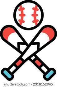 murciélago,bola ilustración vectorial en un fondo transparente. Símbolos de calidad superior. Iconos vectoriales de color de línea para el concepto y el diseño gráfico.