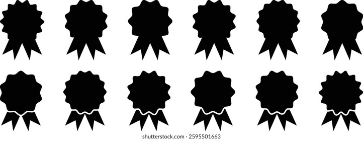 Batch icon. Award ribbon batch vector illustration. Certified batch labels set. Abstract certified batch Label icon vector illustration