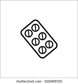 Batch of pills in blister pack .