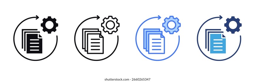 Batch Processing icon sheet multiple style collection
