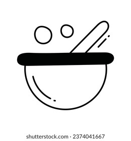 Batchoy doodle Icon Design illustration. Science and Technology Symbol on White background EPS 10 File