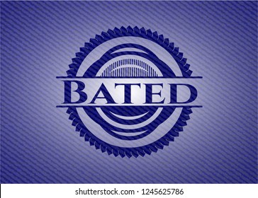 Bated emblem with jean texture