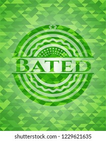 Bated green mosaic emblem