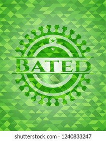 Bated realistic green mosaic emblem