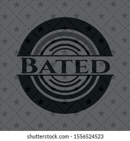 Bated retro style black emblem. Vector Illustration. Detailed.