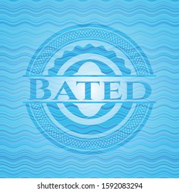 Bated water concept badge background. Vector Illustration. Detailed.