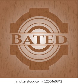 Bated wood emblem. Vintage.