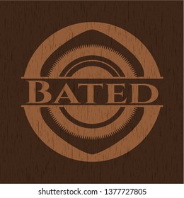 Bated wooden emblem. Vintage.