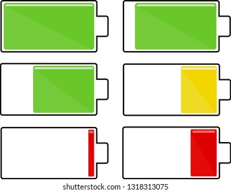 Baterry Charge Level Percentage Indication Illustration 