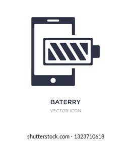 baterry icon on white background. Simple element illustration from Technology concept. baterry sign icon symbol design.