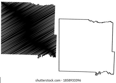 Bates County, Missouri (US County, Vereinigte Staaten von Amerika, USA, USA, USA), Karte, Vektorgrafik, Skizze Bates Karte