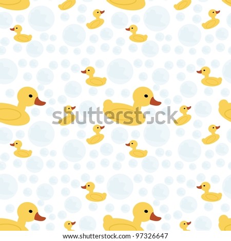 Bath Background Ducks Bubbles Stock Vector (Royalty Free ...