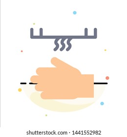 Bath, Bathroom, Cleaning, Dryer, Hand Abstract Flat Color Icon Template