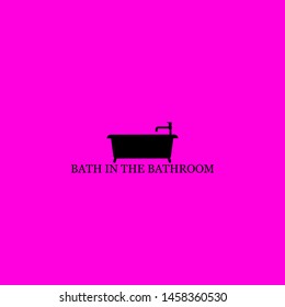 bath in the bathroom icon sign signifier vector