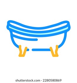 bath bathroom interior color icon vector. bath bathroom interior sign. isolated symbol illustration