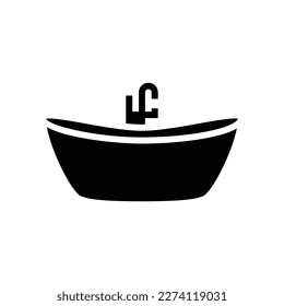 bath bathroom interior glyph icon vector. bath bathroom interior sign. isolated symbol illustration