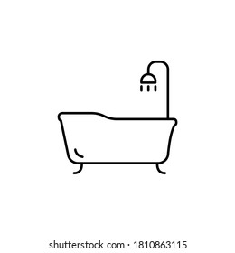 Bath, bathroom, washing vector icon
