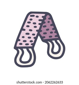 bath belt wisp color vector doodle simple icon