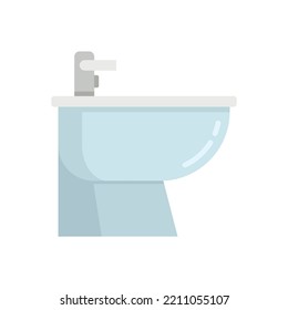 Bath bidet icon. Flat illustration of Bath bidet vector icon isolated on white background