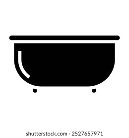 Icono de baño negro. Ilustración vectorial.