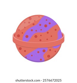 Bath Bomb, Cosmetics Vector Illustration Isolated