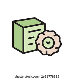 Bath bombs gift box color icon. Vector simple illustration from beauty concept. Bath salts bomb, beauty, cosmetic, related to relaxation, spa, wellness. Isolated on white background