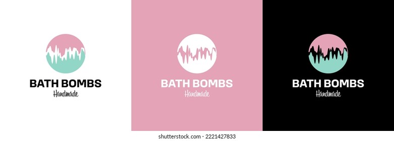 Símbolo de las bombas de baño. Ilustración vectorial.