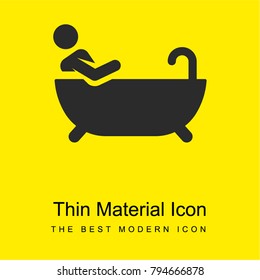 Bath bright yellow material minimal icon or logo design