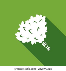 Bath broom icon. Vector Illustration.