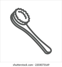 Bath brush simple line icon