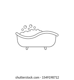 Bath with bubbles icon design. vector illustration