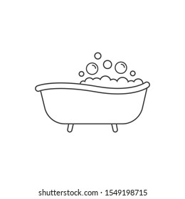 Bath with bubbles icon design. vector illustration