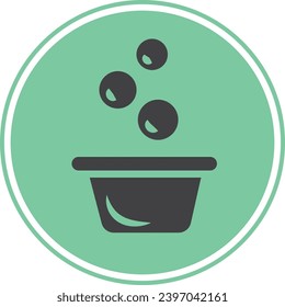 Bath and Bubbles Icon. Spa and Wellness Set. Bathroom Silhouette. Hygiene symbol. 