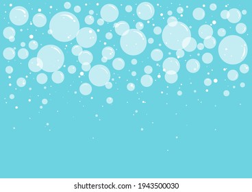 Bath bubbles soap and foam vector background, transparent suds pattern. Abstract illustration