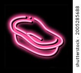 bath for childern neon light sign vector. Glowing bright icon bath for childern sign. transparent symbol illustration