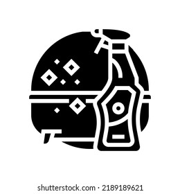bath cleaner detergent glyph icon vector. bath cleaner detergent sign. isolated symbol illustration