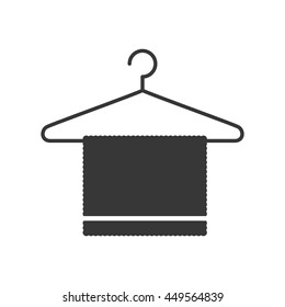 Bath concept represented by towel icon. Isolated and flat illustration 