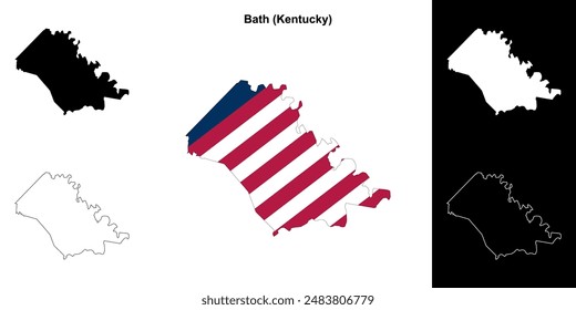 Bath County (Kentucky) outline map set