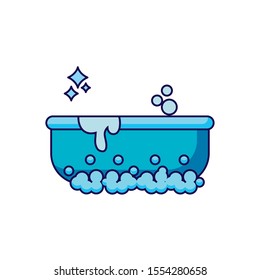 bath design, Clean home hygiene domestic interior housework and housekeeping theme Vector illustration