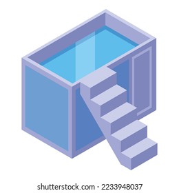 Bath dog icon isometric vector. Pet shower. Towel bubble