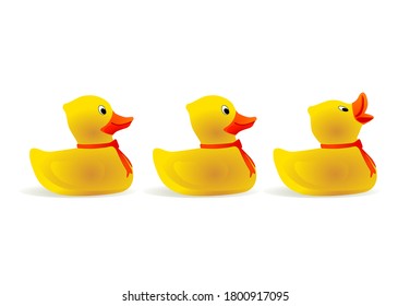 Bath duck ducklings. - vector illustration