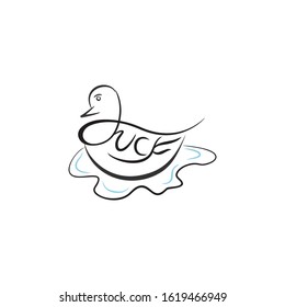 Bath duck hand drawn outline doodle icon and infographics isolated on white background.