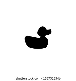 Bath duck icon. Baby toy symbol