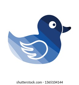 Icono del pato de baño. Diseño de color plano. Ilustración vectorial.