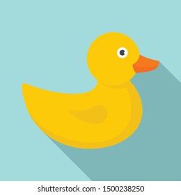 Bath duck icon. Flat illustration of bath duck vector icon for web design